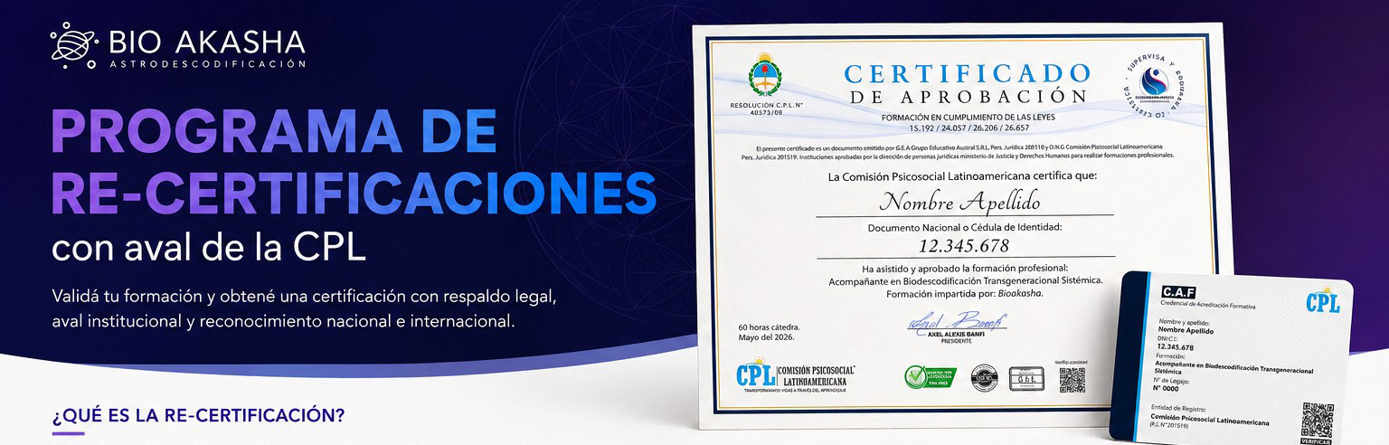 Programa de Re-Certificaciones con aval de la CPL