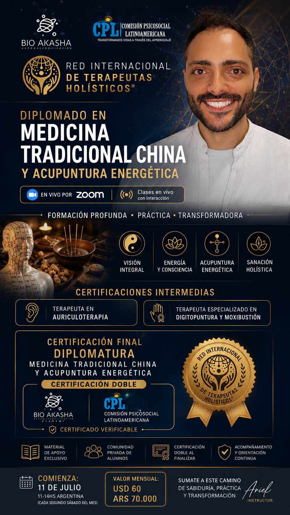 COMIENZA EL 11/7/2026: 🎓 DIPLOMADO EN MEDICINA TRADICIONAL CHINA Y ACUPUNTURA ENERGÉTICA®